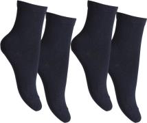 mpKids Anklesock Plain 2pack 2x77107 Str 22/24 - Blå Strømper Bambus h...