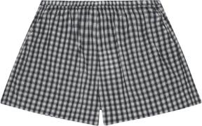 Ganni Seersucker Check Elasticated Shorts Kvinde Egret Casual Shorts S...