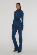 ROTATE Birger Christensen Stretchy Ls Jumpsuit Kvinde Orion Blue Bukse...