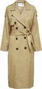 Selected Femme Slfnew Bren LS Trench Coat B Noos Kvinde Cornstalk Tren...