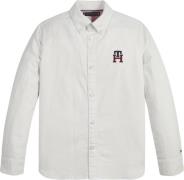 Tommy Hilfiger Monogram Oxford RF Shirt Str 8 år / 128 cm - Ivory Whit...