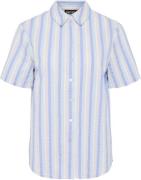 Pieces Pcaitlyn SS Shirts Kvinde Hydrangea/multi Stripes Kortærmede Sk...