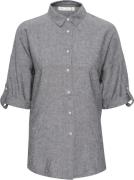 InWear Kikoiw Shirt Kvinde Marine Blue Melange Kortærmede Skjorter Rel...