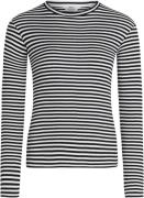 Mads Nørgaard - Copenhagen 2x2 Cotton Stripe Tuba Top Kvinde Sort Lang...