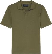 Marc O’Polo Polo, Short Sleeve, Cotton Linen mi Mand Olive Kortærmede ...