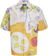 Jack & Jones Jorlandscape Shirt SS LN Mand Buttercream Kortærmede Skjo...