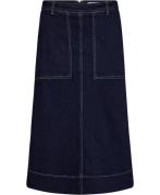 Magasin Esther 6G Kvinde Dark Blue Denim Maxi Nederdele Str L Bomuld