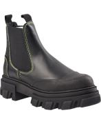 Ganni Low Chelsea Boot Yellow Stitch Kvinde Black Chelsea Boots Str 40...