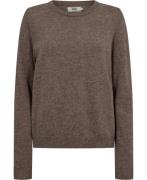 Magasin Myrna 1 RWS Strik Lambswool Kvinde Beige Melange Sweaters Str ...