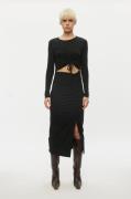 Oval Square Kate Dress Kvinde Black Midi Kjoler Str L - hos Magasin