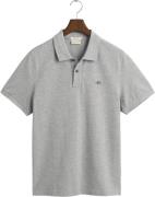 Gant REG Shield SS Pique Polo Mand Grey Melange Kortærmede Poloer Str ...