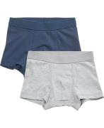 Magasin Boys Boxers 2pack Str 4 Grey Mel. / Navy Underbukser Bomuld