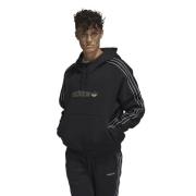 adidas Satin Paneled Hoodie Mand Sort Hoodies Str L - Bomuld hos Magas...