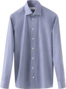 ETON Slim Fit Dark Blue Chambray Elevated Poplin Shirt Mand Blå Langær...