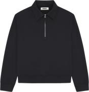 Woodbird Wbtom Zip Polo Mand Black Sweatshirts Str L - hos Magasin