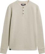 Superdry Merchant Grandad TOP Mand Heritage Grey Grindle Langærmede T-...