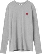 Wood Wood Mel Long Sleeve Mand Grey Melange Langærmede T-shirts Str XS...