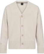 BOSS Cbellaco Mand Open White Sweaters Str L - hos Magasin