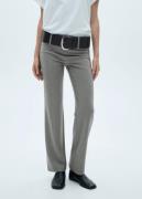 MANGO Belt Straightfit Trousers Kvinde 92 Bukser Med Lige Ben Str 40 -...