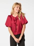 Neo Noir Aska Dull Satin Blouse Kvinde Wine Langærmede Bluser Str 40 -...