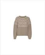 Vero Moda Vmcharmaine LS Oneck Pullover GA B Kvinde Silver Mink/w. Bir...