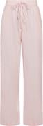 Neo Noir Sonar Linen Pants Kvinde Rose Smoke Bukser Med Brede Ben Str ...