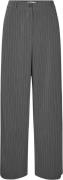 Modström Kemmamd Pants Kvinde Grey Pinstripe Bukser Med Lige Ben Str L...