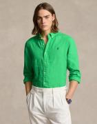 Polo Ralph Lauren Slim Fit Linen Shirt Mand Classic Kelly Langærmede S...