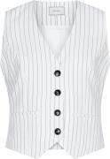 Neo Noir Vendetta Pinstripe Waistcoat Kvinde White Veste Str 40 - hos ...