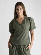 Neo Noir Irina Poplin Blouse Kvinde Army Langærmede Bluser Str 44 - ho...