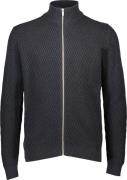 Lindbergh Zip Through Structure Cardigan Mand Dk Navy Mel Sweaters Str...