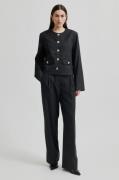 Second Female Wake Trousers Kvinde Dark Grey Melange Bukser Str L - ho...