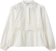 Sofie Schnoor Blouse Str 40 - Off White Bluser Bomuld hos Magasin