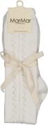 MarMar Copenhagen Knee Socks Pointelle Str 25-27 - Gentle White Strømp...