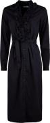 Stenströms Ivona Dress, Chest Ruffles Kvinde Navy Midi Kjoler Str L - ...