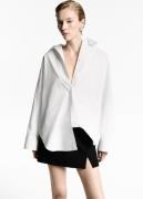 MANGO 100% Cotton Oversized Shirt Kvinde Natural White Skjorter Str S ...