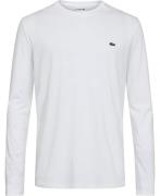 Lacoste Teeshirt Mand Hvid Kortærmede T-shirts Str L - hos Magasin