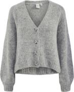 YAS Yasvigga LS Knit Cardigan Kvinde Medium Grey Melange Cardigans Str...