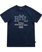 Hummel Hmllucas Tshirt S/S Str 8 år / 128 cm - Blå Kortærmede T-shirts...