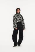 ROTATE Birger Christensen Faux FUR Crop Jacket Kvinde Zebra Upscale Ao...