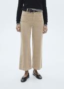 MANGO Jeans. - Catherip Kvinde Light Beige Flared Jeans Str 40 - hos M...