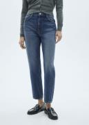 MANGO Mom2000 Highrise Jeans Kvinde Open Blue Straight Jeans Str 36 - ...