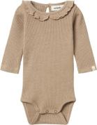 Lil' Atelier Nbfsophia SAK LS Slim Body LIL Str 56 - Rugby Tan Langærm...