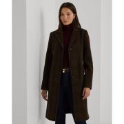 Lauren Ralph Lauren Loden Plaid Woolwool SB Reefer 38 Kvinde Brown Pla...