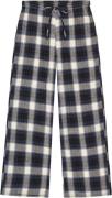 Moshi Moshi Mind Slow Pants Check Kvinde Blue Check Bukser Med Brede B...