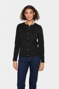 Saint Tropez Jemmasz Cardigan Kvinde Black Cardigans Regular Fit Str L...