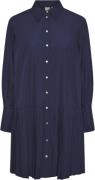 YAS Yasroyanna LS Shirt Dress S. Kvinde Navy Blazer Korte Kjoler Str L...