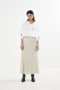 Rabens Saloner Feathery Skirt Selilja Kvinde Oyster Maxi Nederdele Str...