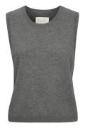 Part Two Keyjapw PU Kvinde Medium Grey Melange Tanktoppe Relaxed Fit S...