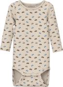 Name It Nbmsacar R LS Body Str 50 - Summer Sand Langærmede Bodies hos ...